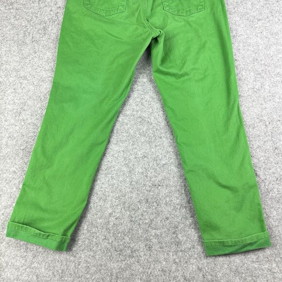 Kut From the Kloth KFTK Catherine Slim Boyfrined Pants Womens 10 Green Cuffed - Picture 8 of 15